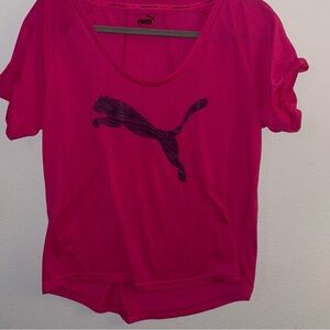Puma Women's Vibrant Pink Short Sleeve Tee